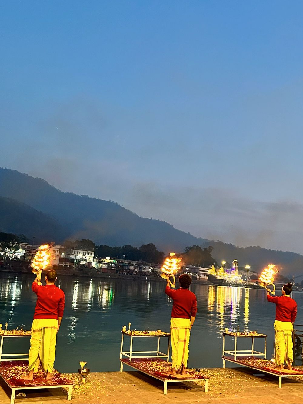 La Ganga aarti de cada tarde.